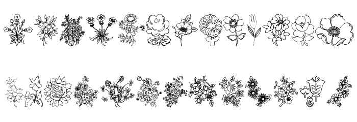 In my garden Font LOWERCASE