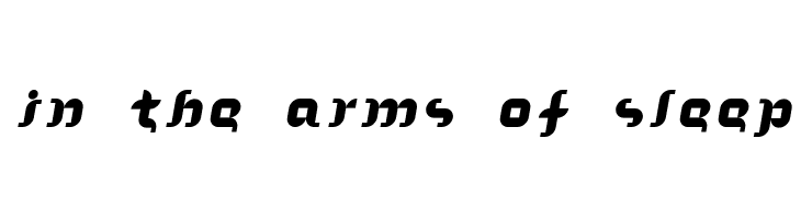 In the arms of sleep Font