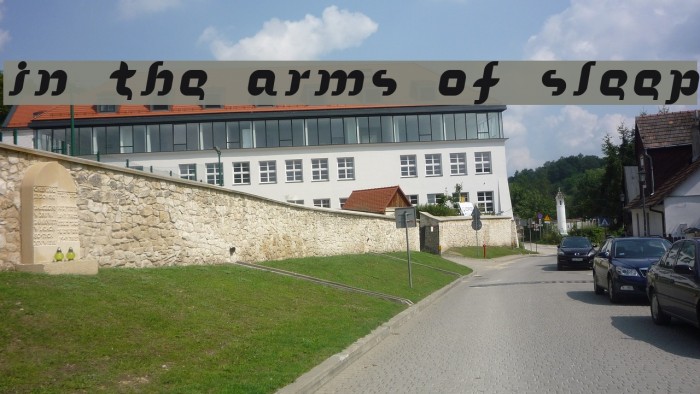 In the arms of sleep Font examples