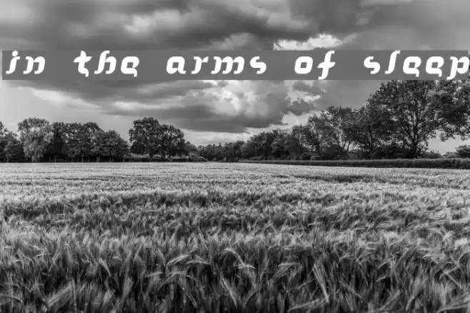 In the arms of sleep Schriftart examples