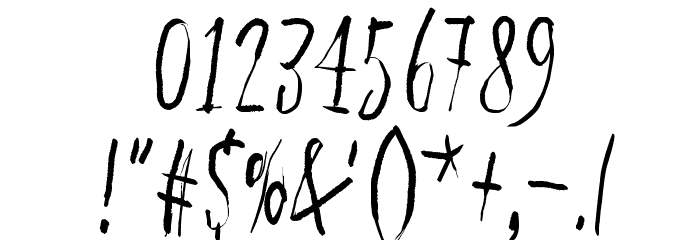 In the deep dark woods Font OTHER CHARS
