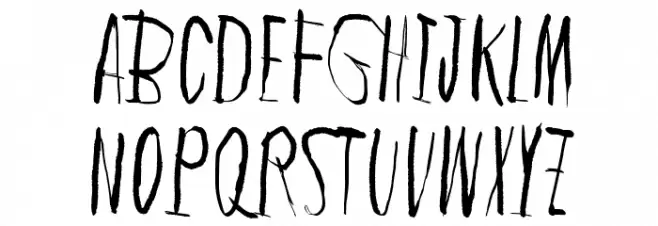 In the deep dark woods Schriftart Groß