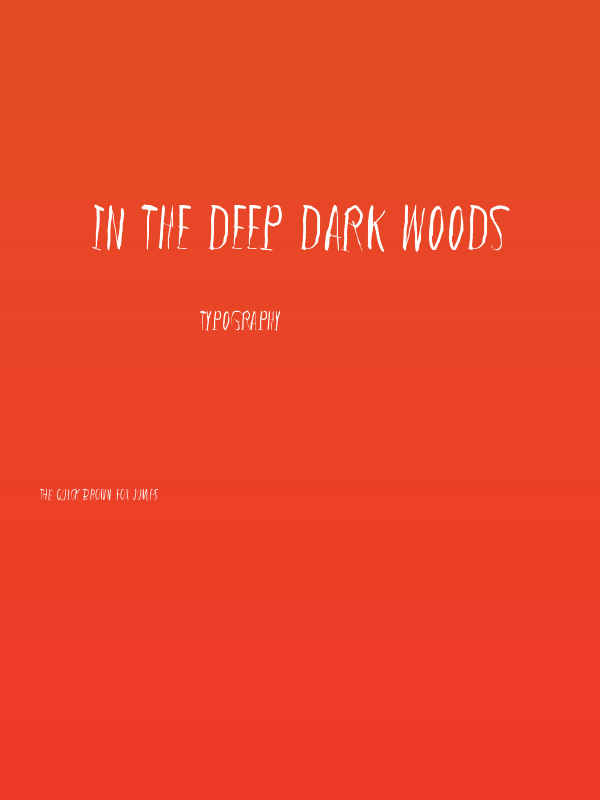 In the deep dark woods Poster