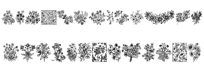 In your garden Font LOWERCASE