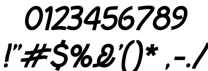 InColhua Bold Italic Font OTHER CHARS