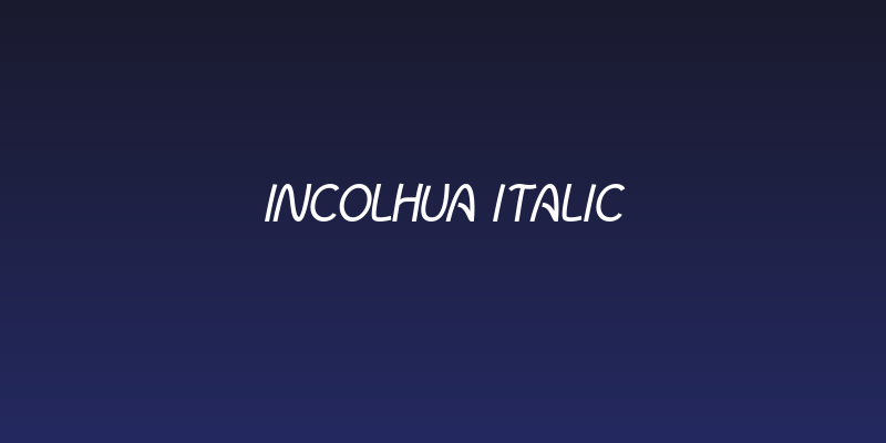 InColhua Italic Social Header