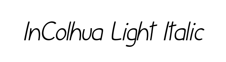 InColhua Light Italic  les polices de caractères gratuit tlcharger