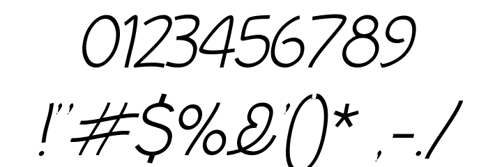 InColhua Light Italic Font OTHER CHARS