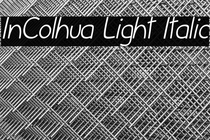 InColhua Light Italic Example 1