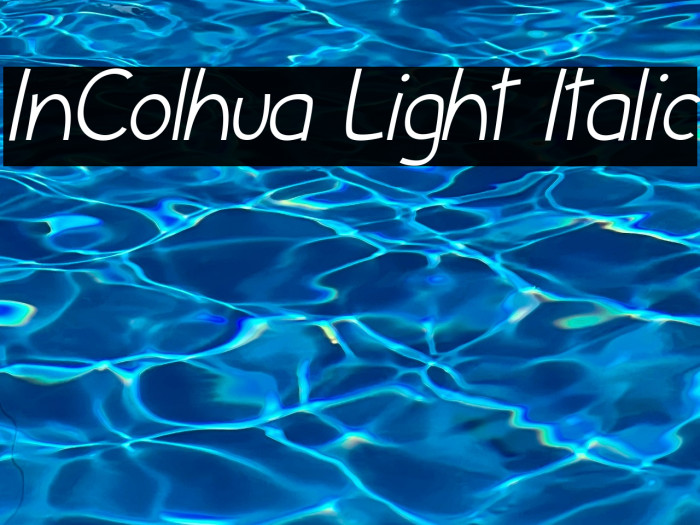InColhua Light Italic Example 3