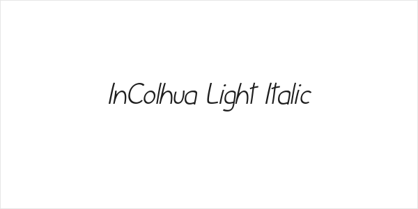 InColhua Light Italic Logo