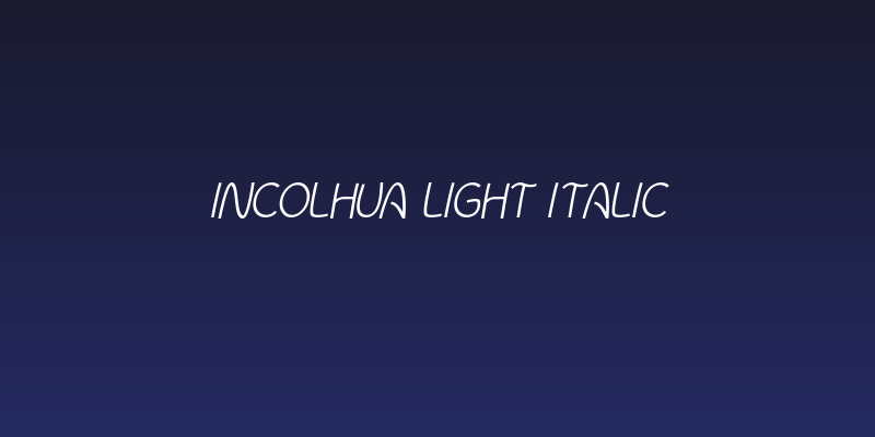 InColhua Light Italic Social Header