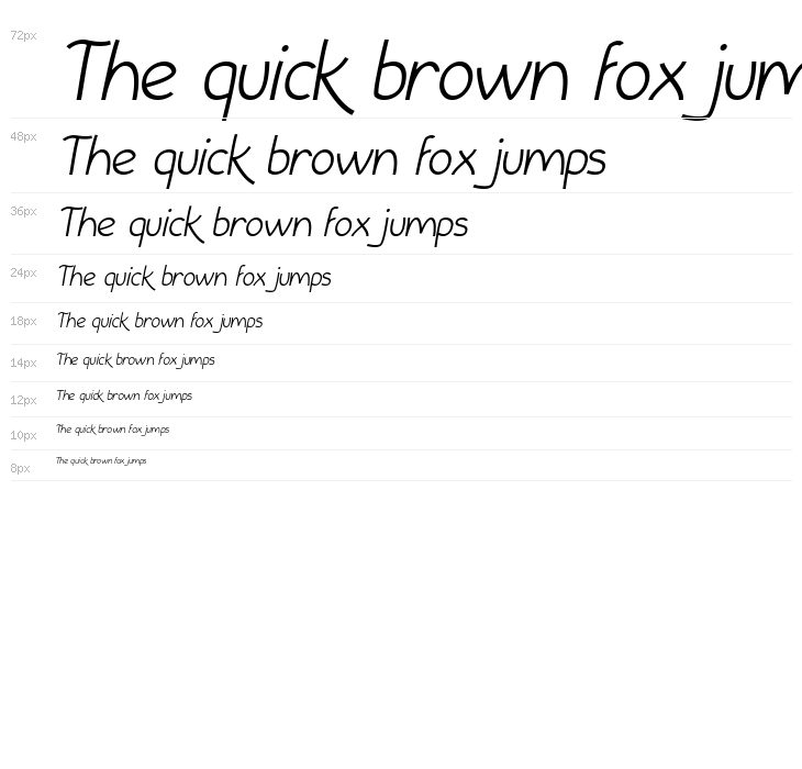 InColhua Light Italic Waterfall