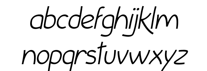 InColhua Light Italic Font LOWERCASE