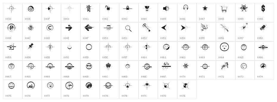 InCrossFires Character Map