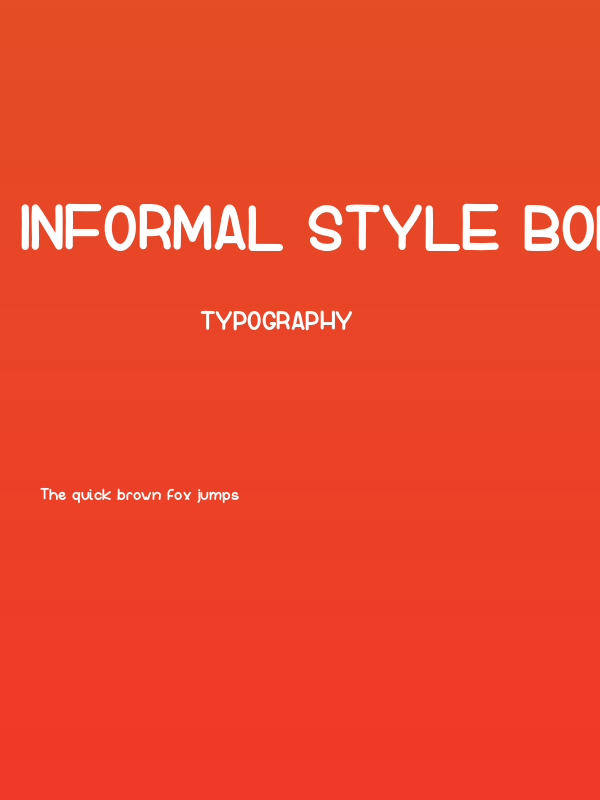 InFormal Style Bold Poster
