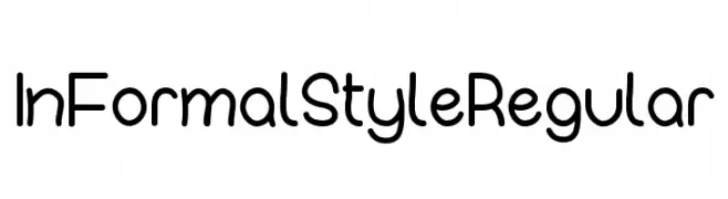 InFormal Style Regular  font caratteri gratis