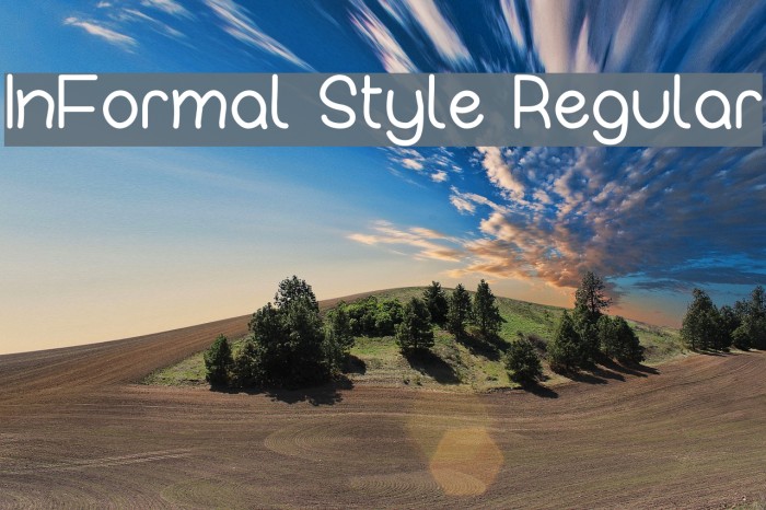 InFormal Style Regular Font examples