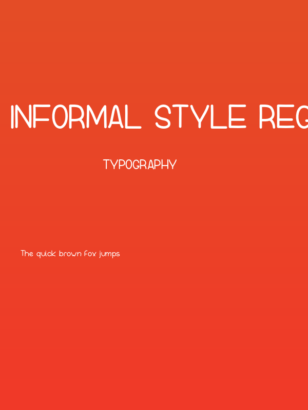 InFormal Style Regular Poster