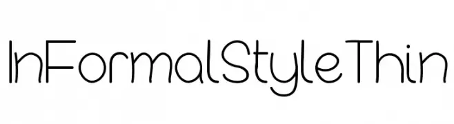 InFormal Style Thin  Fuentes Gratis Descargar