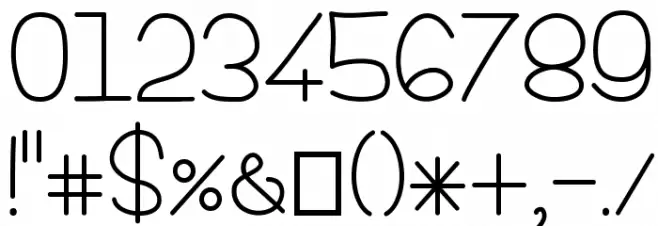 InFormal Style Thin Font OTHER CHARS