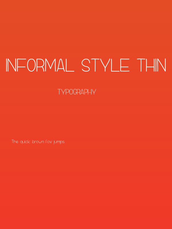InFormal Style Thin Poster