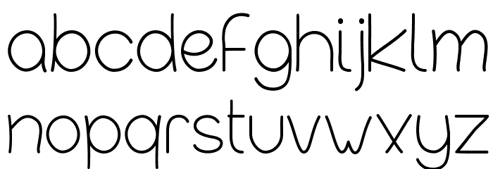 InFormal Style Thin Font LOWERCASE
