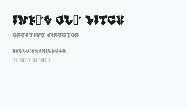 InK's ol' Bitch Business Card