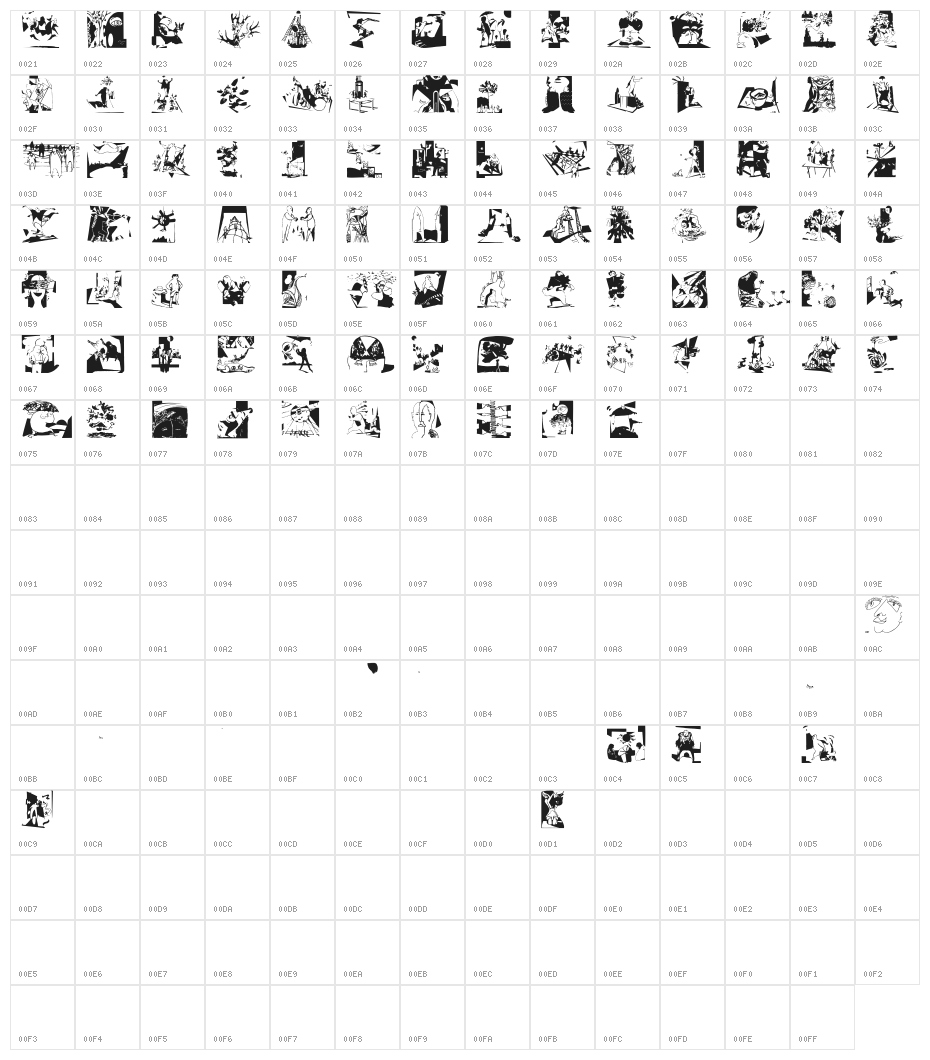 InLandBetween Character Map