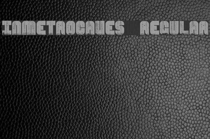 InMetroCaves-Regular Font examples