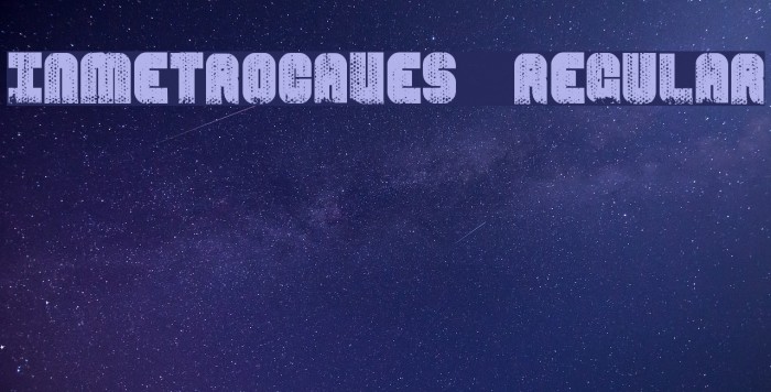 InMetroCaves-Regular Font examples