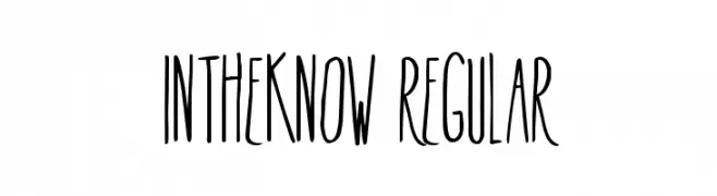 InTheKnow-Regular  नि: शुल्क फ़ॉन्ट्स डाउनलोड
