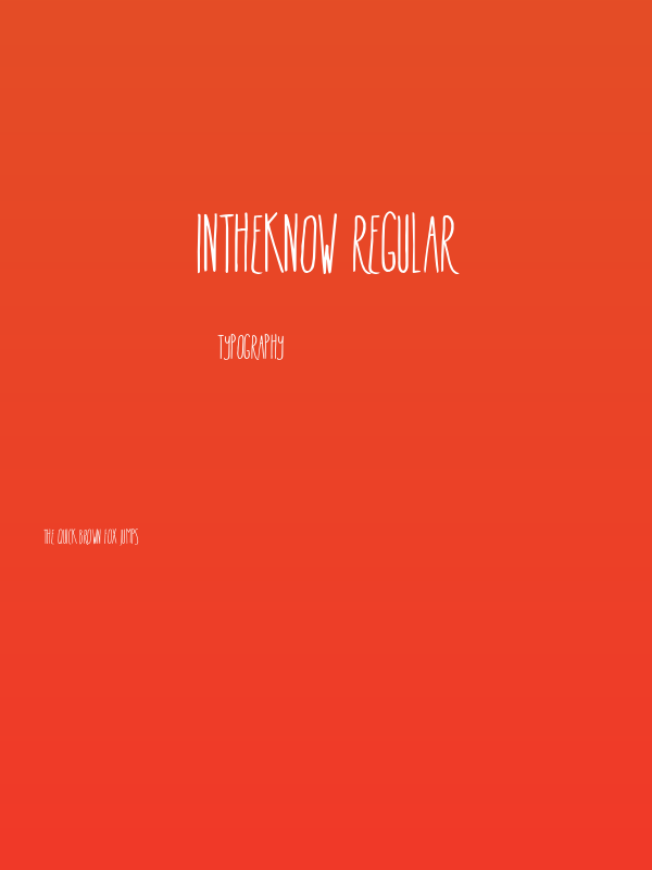 InTheKnow-Regular Poster