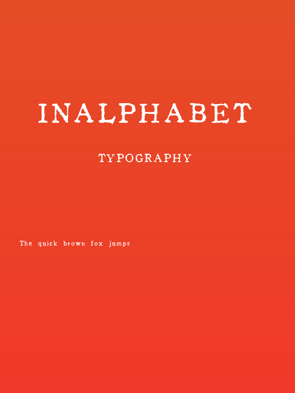 Inalphabet Poster