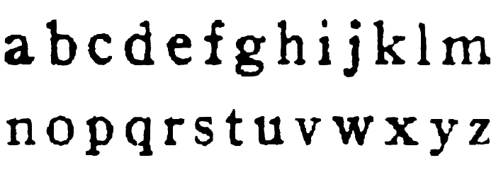 Inalphabet Font LOWERCASE