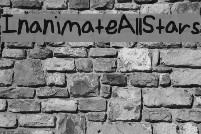Inanimate_AllStars Font examples