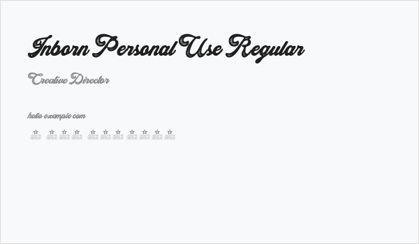 Inborn Personal Use Regular Business Card