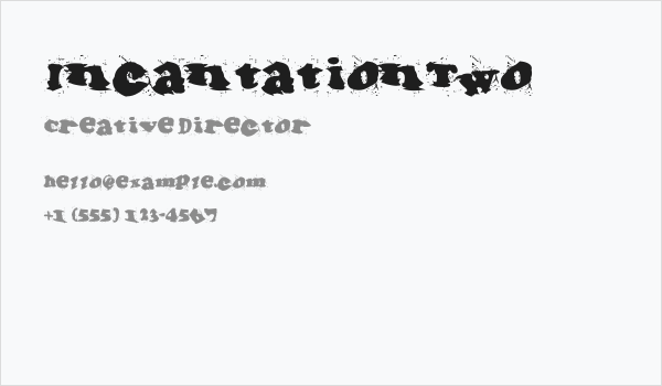 IncantationTwo Business Card