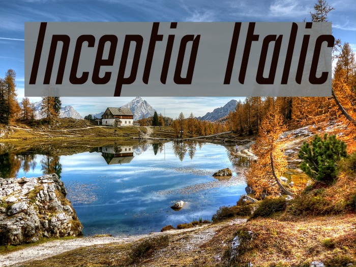 Inceptia Italic Font examples