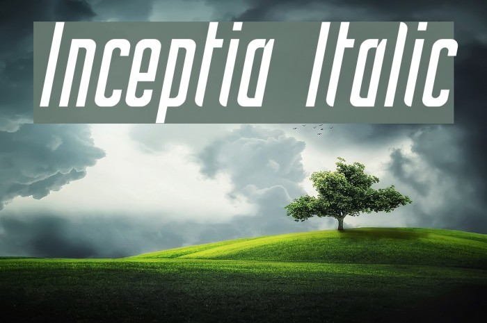 Inceptia Italic Font examples