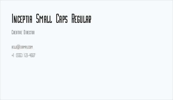 Inceptia Small Caps Regular Business Card