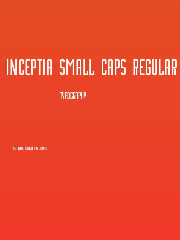 Inceptia Small Caps Regular Poster