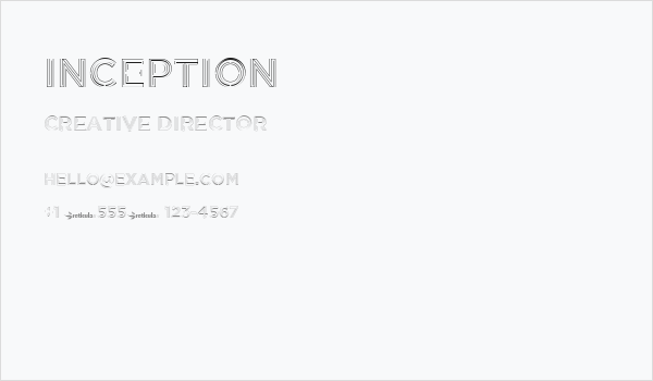 Inception Business Card