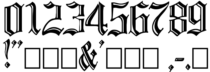 IncisedBlack Normal Font OTHER CHARS