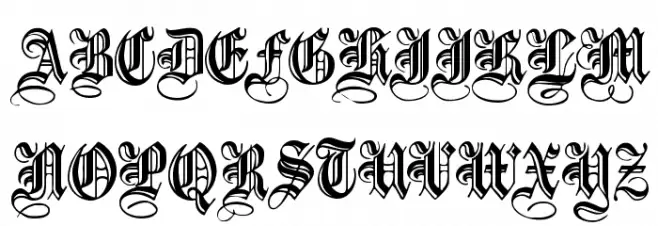 IncisedBlack Normal Font Litere mari