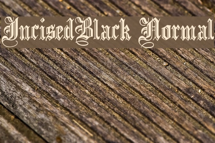 IncisedBlack Normal Font examples