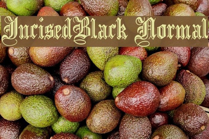 IncisedBlack Normal Font examples