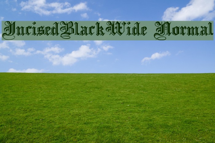 IncisedBlackWide Normal Font examples