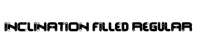 Inclination Filled Regular  Free Fonts Download