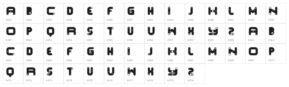 Inclination Filled Regular Character Map